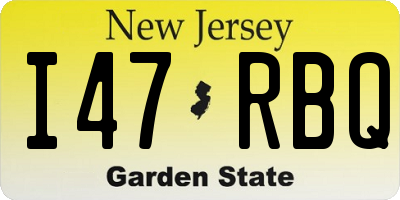 NJ license plate I47RBQ