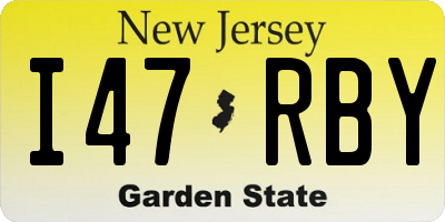 NJ license plate I47RBY