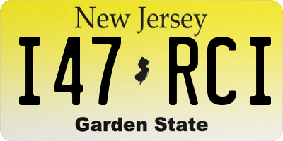 NJ license plate I47RCI