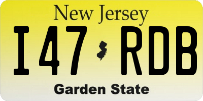 NJ license plate I47RDB