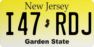 NJ license plate I47RDJ