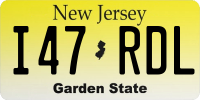 NJ license plate I47RDL