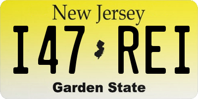NJ license plate I47REI