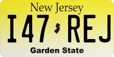 NJ license plate I47REJ