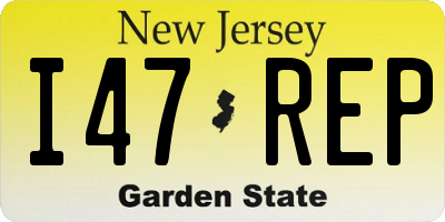 NJ license plate I47REP
