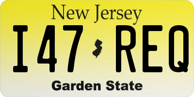 NJ license plate I47REQ
