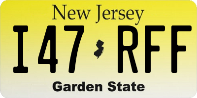 NJ license plate I47RFF