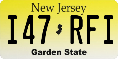 NJ license plate I47RFI