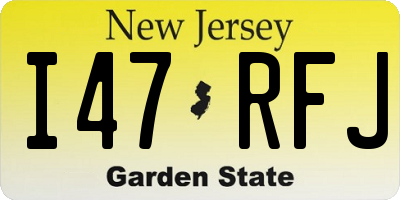 NJ license plate I47RFJ