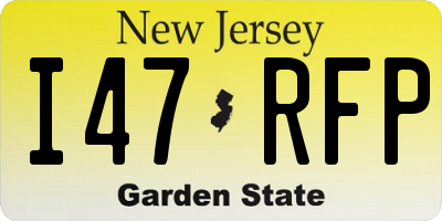 NJ license plate I47RFP