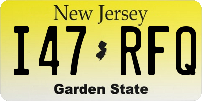 NJ license plate I47RFQ