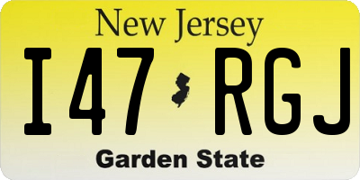 NJ license plate I47RGJ