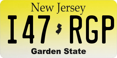 NJ license plate I47RGP