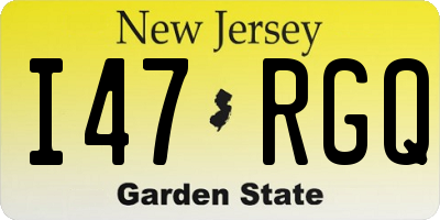 NJ license plate I47RGQ