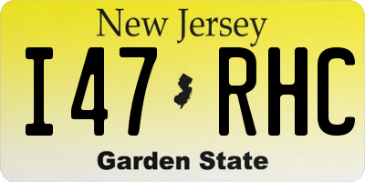 NJ license plate I47RHC