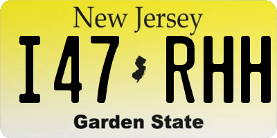 NJ license plate I47RHH