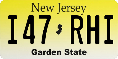 NJ license plate I47RHI