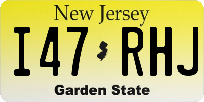 NJ license plate I47RHJ