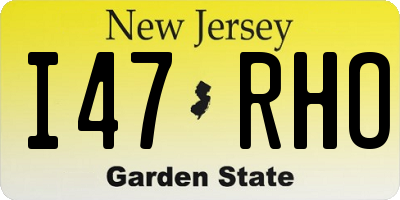 NJ license plate I47RHO