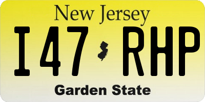 NJ license plate I47RHP