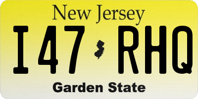 NJ license plate I47RHQ