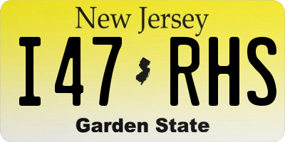 NJ license plate I47RHS