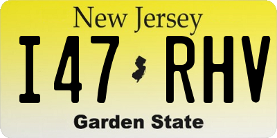 NJ license plate I47RHV