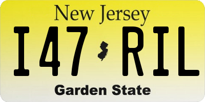 NJ license plate I47RIL