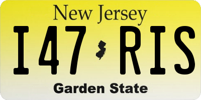 NJ license plate I47RIS