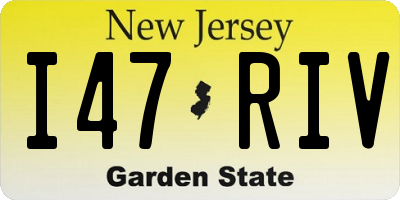 NJ license plate I47RIV