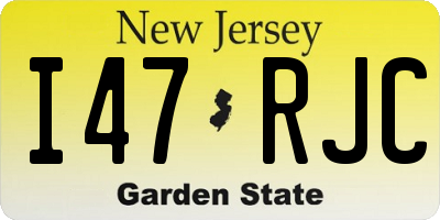 NJ license plate I47RJC