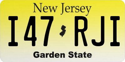 NJ license plate I47RJI
