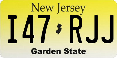 NJ license plate I47RJJ