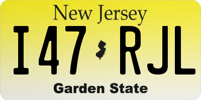 NJ license plate I47RJL