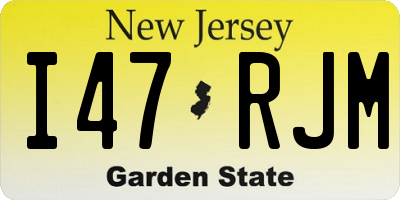 NJ license plate I47RJM