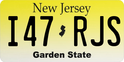 NJ license plate I47RJS