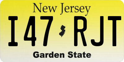 NJ license plate I47RJT