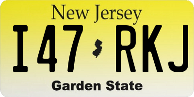 NJ license plate I47RKJ