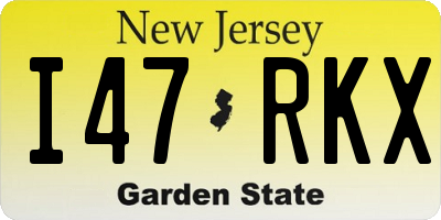 NJ license plate I47RKX