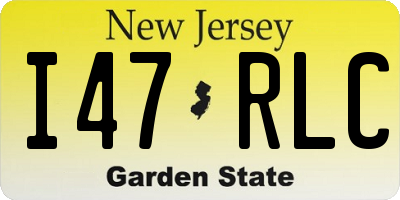 NJ license plate I47RLC