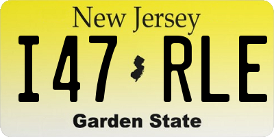 NJ license plate I47RLE
