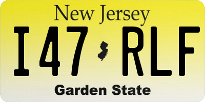 NJ license plate I47RLF