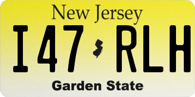 NJ license plate I47RLH
