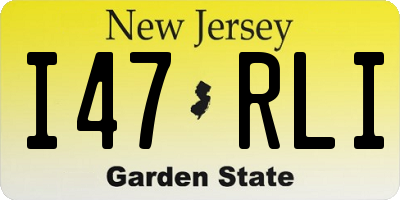 NJ license plate I47RLI