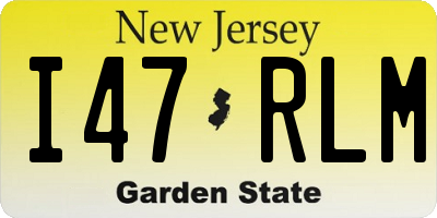 NJ license plate I47RLM