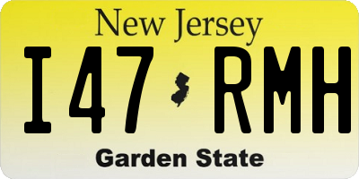 NJ license plate I47RMH