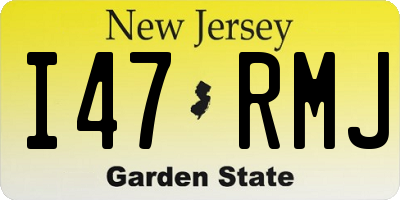 NJ license plate I47RMJ