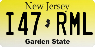 NJ license plate I47RML