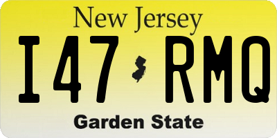 NJ license plate I47RMQ