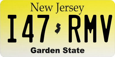 NJ license plate I47RMV